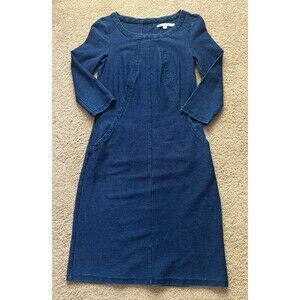 Boden Women’s Denim Long Sleeve Midi Dress Size US 2R